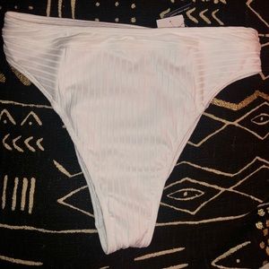 NWT white high waisted bikini bottoms